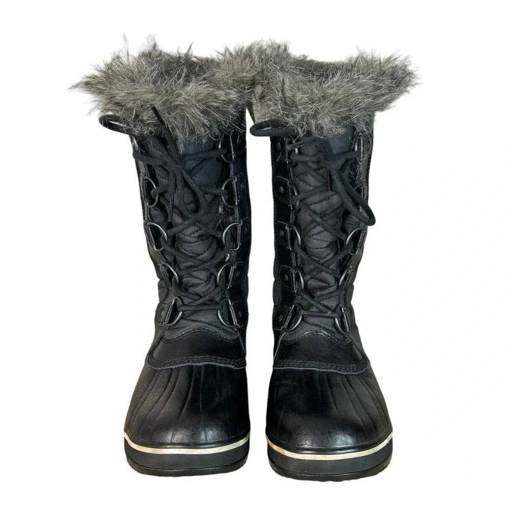 Sorel Boots Womens 6.5 Black Tofino II Faux Fur Lined‎ Waterproof Snow Outdoors